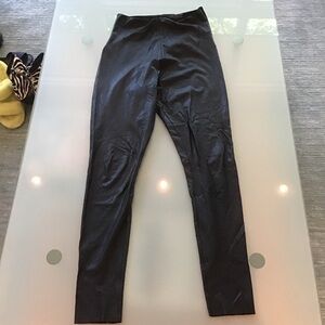 Commando Perfect Control Black High Waist Faux Leather Leggings Slimming Shape L